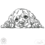 Borduurbestand Stickzebra hond Cocker Spaniel, Duits