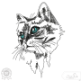 Borduurbestand Stickzebra Katzengesicht, Duits