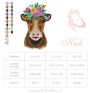 Stickdatei Stickzebra Kuh, duits