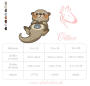 Borduurbestand Stickzebra Niedlicher Otter, Duits