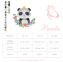 Stickdatei Stickzebra Niedlicher Panda, duits