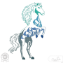 Borduurbestand Stickzebra Pferd Waldtier, Duits