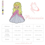 Stickdatei Stickzebra Prinzessin, duits