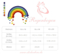 Borduurbestand Stickzebra Regenbogen mit Herzen, Duits