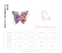 Borduurbestand Stickzebra Schmetterling, Duits