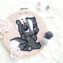 Borduurbestand Stickzebra Stinktier, Duits