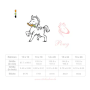 Borduurbestand Stickzebra Süßes Pony mit Karotte, Duits