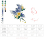 Borduurbestand Stickzebra Vogel mit Blumen, Duits