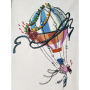 Borduurbestand Stickzebra Zauberhafter Ballon, Duits