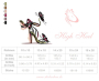Borduurbestand Stickzebra betoverende high heel, Duits