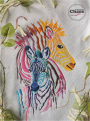 Borduurbestand Stickzebra Zebramama mit Kind, Duits