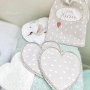 Fichier modèle broderie Disques démaquillants coeurs avec sac rangement Stickzeit