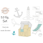 Fichier modèle broderie Bord de mer chic Stickzeit