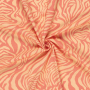 Tissu satin de coton stretch zébré Animal Stripes, saumon