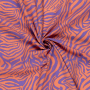 Tissu satin de coton stretch zébré Animal Stripes, pourpre