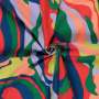 Stretch cotton satin floating colors, red