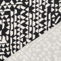 Tissu satin de coton stretch Triangle, noir