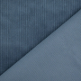 Tissu velours côtelé stretch uni, bleu denim