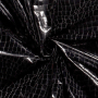 Stretch foil jersey croco, black