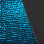 Lamé / elastische foliejersey croco, turquoise
