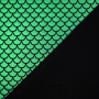 Tissu lamé jersey stretch effet vinyle Mermaid, vert