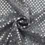 Tissu paillettes stretch, argent sombre