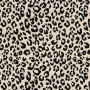 Tissu polyester sergé twill stretch Léopard Leo, sable