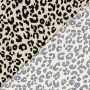 Tissu polyester sergé twill stretch Léopard Leo, sable