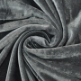 Tissu velours stretch, gris argent