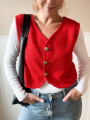 Knitted jersey Fibre Mood, red