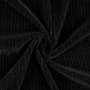 Tissu chenille maille tricot, noir