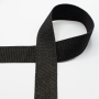 Tassenband Gold Metal Fibre 40mm, zwart