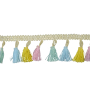 Kwastjesband 4,2 cm, veelkleurig