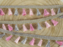 Flosjesband Metallic, grijs, roze