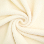 Tissu sherpa peluche teddy double face, blanc cassé