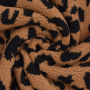 Tissu peluche teddy Léopard Animal print, caramel