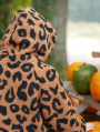 Tissu peluche teddy Léopard Animal print, caramel