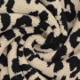 Teddy pluche animal print, crèmekleurig