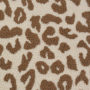 Tissu peluche teddy Léopard Animal print, marron clair