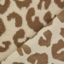 Tissu peluche teddy Léopard Animal print, marron clair