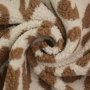 Tissu peluche teddy Léopard Animal print, marron clair