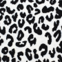 Teddy pluche animal print, gebroken wit