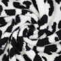 Teddy pluche animal print, gebroken wit
