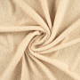 Tissu sherpa peluche teddy cloudy, blanc nature