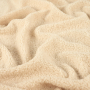 Tissu sherpa peluche teddy cloudy, blanc nature