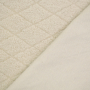 Tissu sherpa peluche teddy Losanges diamonds, écru