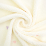 Tissu sherpa peluche teddy Coeurs brodés Embroidery Hearts, blanc cassé