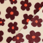 Tissu sherpa peluche teddy Flower Love, beige