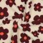 Tissu sherpa peluche teddy Flower Love, beige
