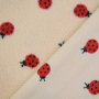 Teddy pluche ladybug, crèmekleurig